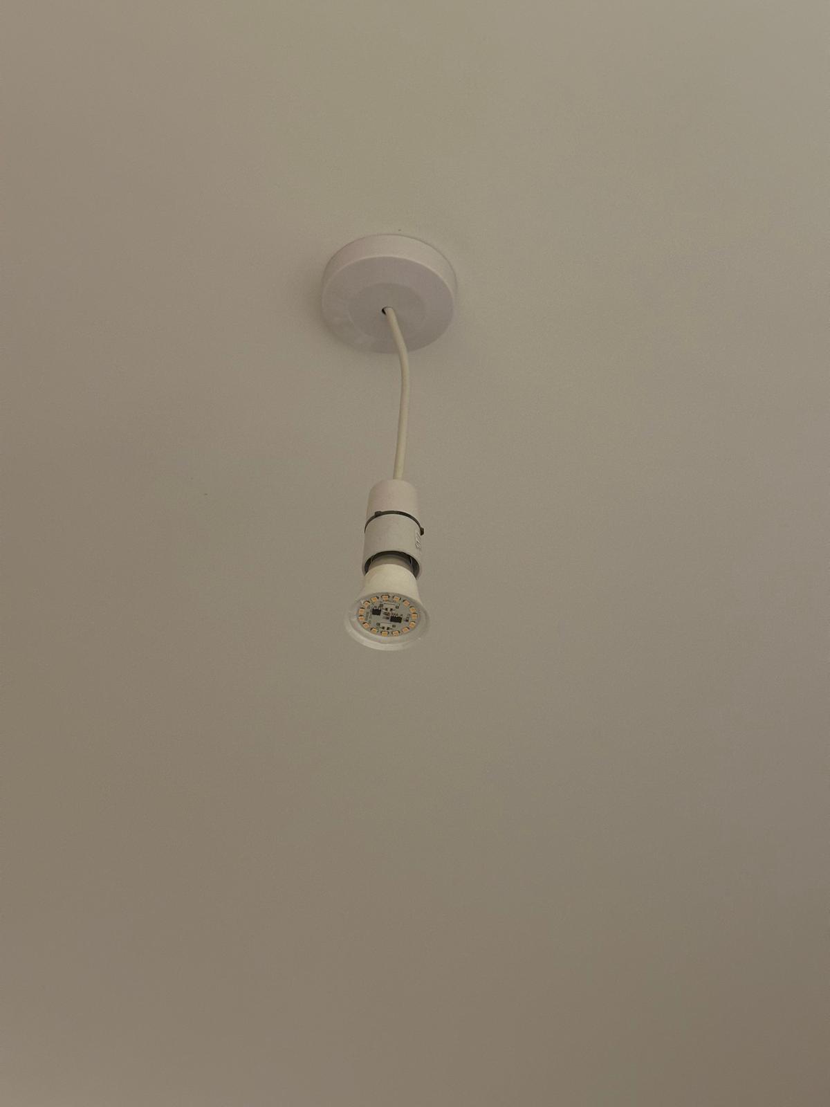 GU10 lampholder swapped on a pendant drop.
